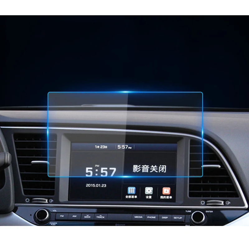 

Защита экрана для автомобильной навигации для HYUNDAI Elantra 2019, центральное управление, экран дисплея, закаленное стекло, защитная пленка для эк...