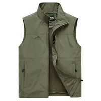 sleeveless vest men summer breathable waistcoat multipockets vest jacket men outdoor fishing photography vest travel clothes 8xl
