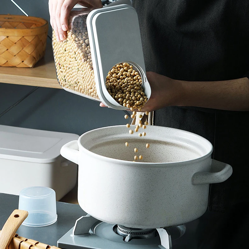 

3L Large-Capacity Storage Box for Grains Transparent Sealed Can Be Refrigerated Household Food Storage Barrels With Graduated