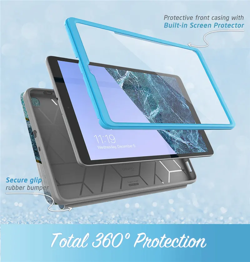 Для samsung Galaxy Tab A 10,1 чехол(SM-T510/T515) i-Blason Cosmo полный корпус Гибридный чехол со встроенной защитной пленкой