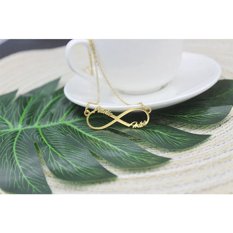 Женское ювелирное романтическое индивидуальное бесконечное ожерелье с именем