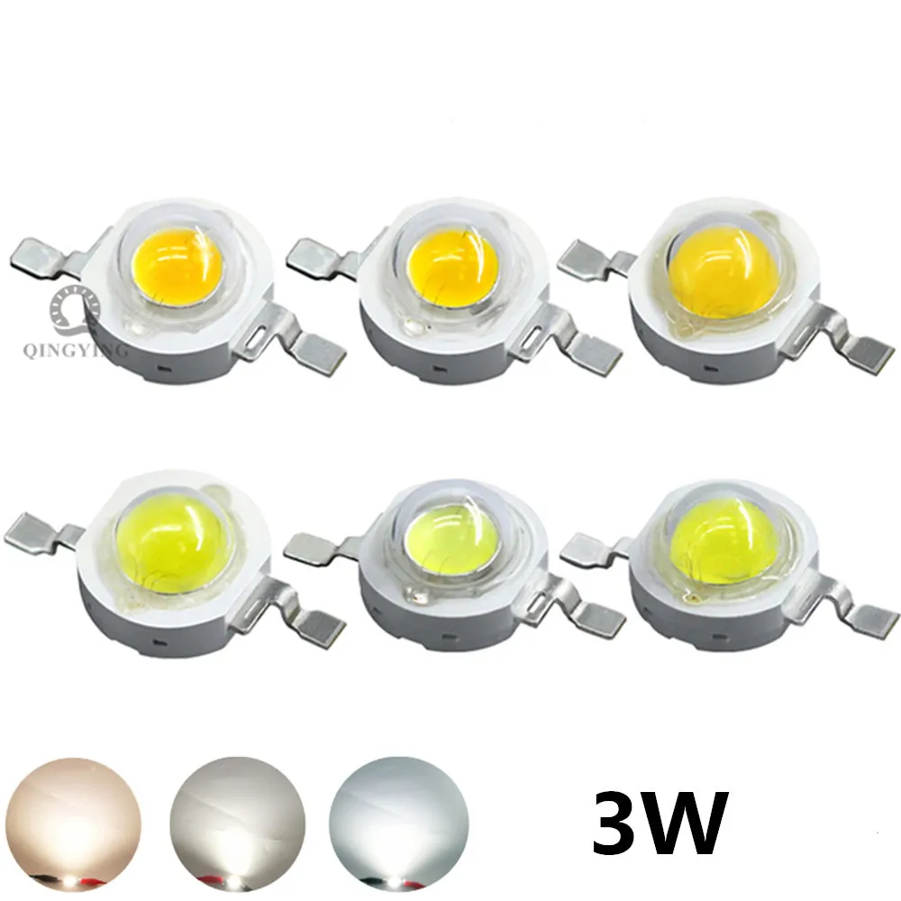 20 Pcs High Power 2 Pin 3W White LED Emitters 260-280Lm 3500K 4500K 6500K 10000K 20000K 30000K | Лампы и освещение