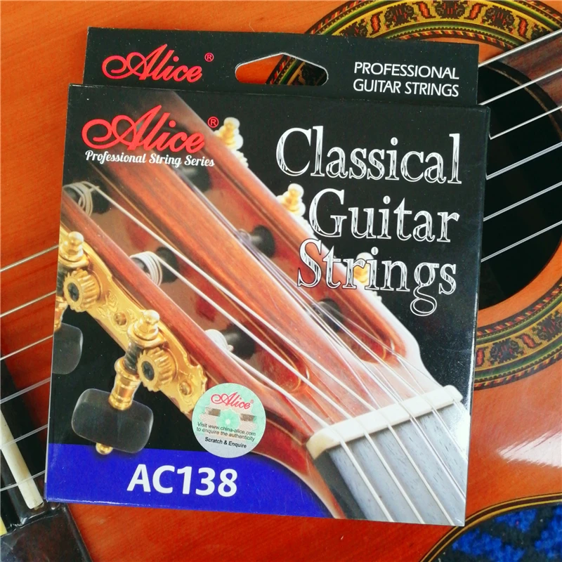 Alice AC138 classical guitar set string imported crystal nylon light string silver plated H85/15 bronze automatic wrapped string