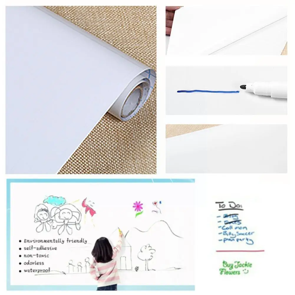 PVC Waterproof Blackboard Sticker Wallpaper Decor Movable Graffiti Wall Kid With Art Chalkboard Board Writing White Pen Sti C8T2 |