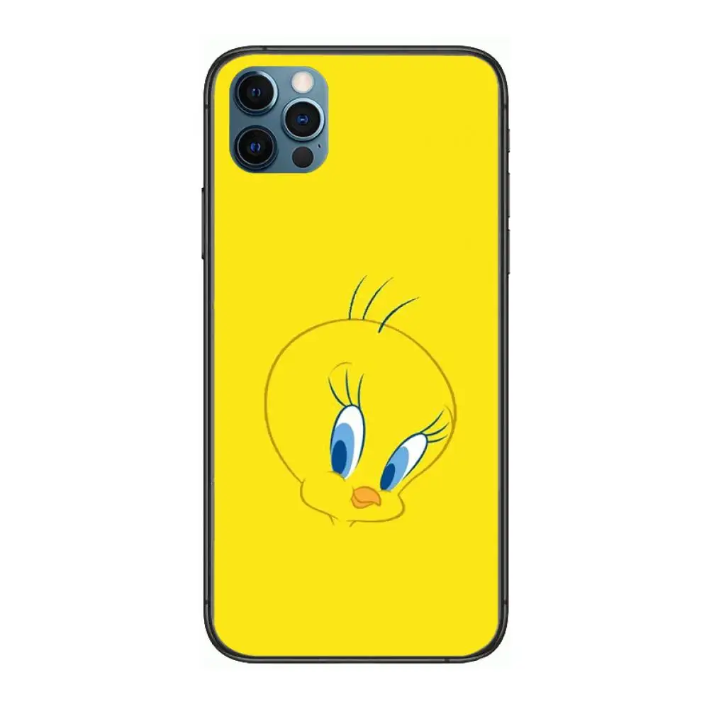 

Tweet Cartoon Style Phone Case cover For iphone 12 pro max 11 8 7 6 s XR PLUS X XS SE 2020 mini black cell shell