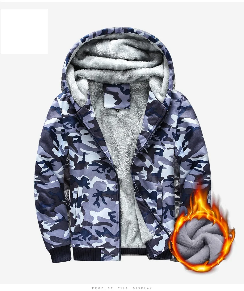 Женский Камуфляжный кардиган с капюшоном повседневная утепленная куртка