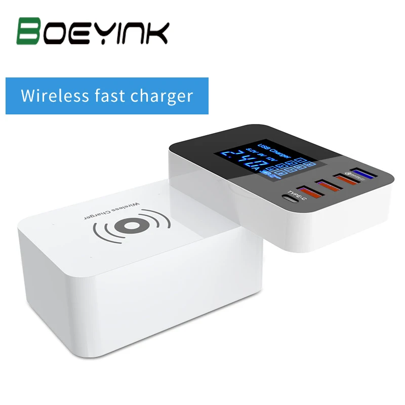 QI Беспроводное зарядное устройство Quick Charge 3 0 Smart usb type C зарядная станция