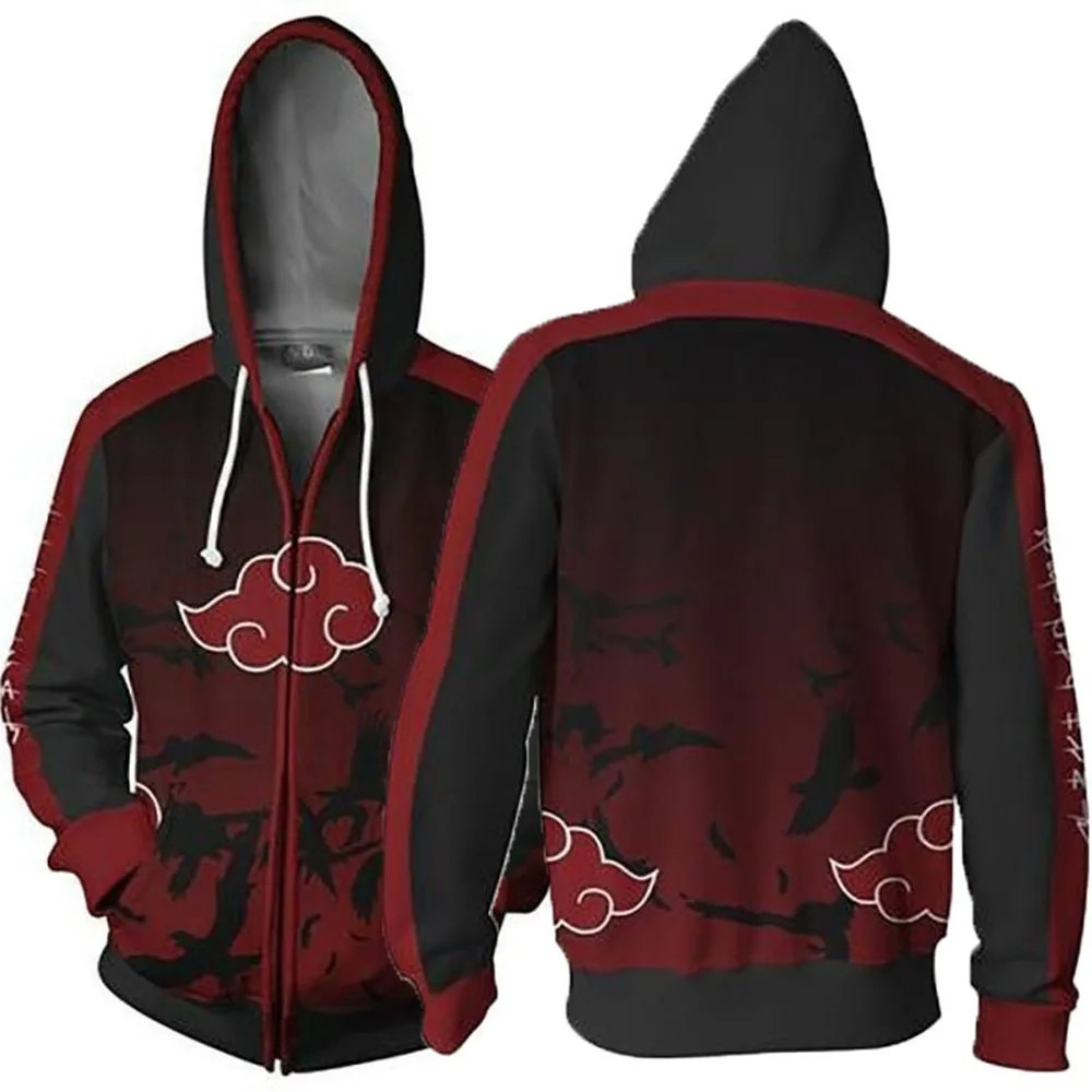 Мужские женские мальчики косплей костюм Наруто толстовки аниме 3D принт куртка