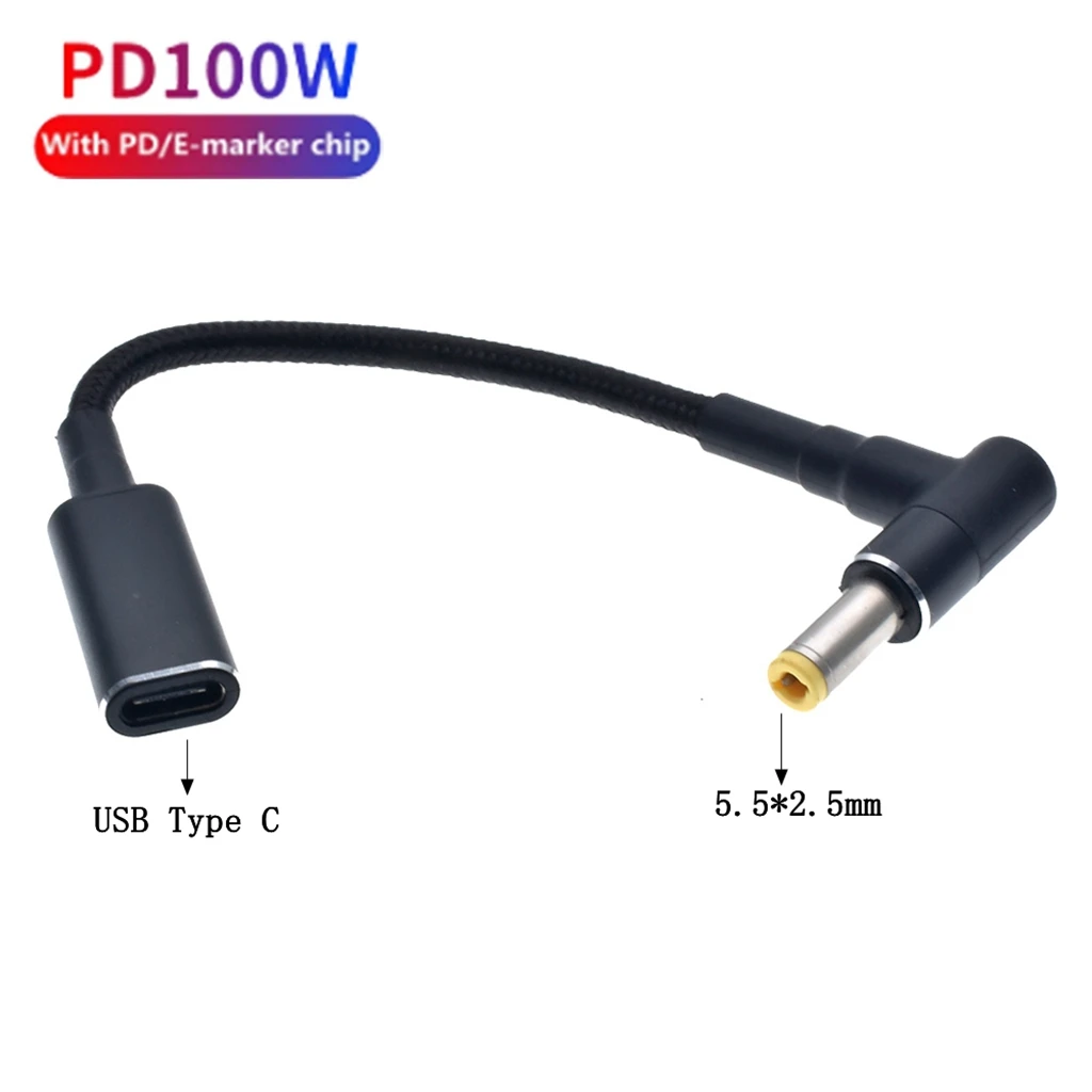 

Кабель USB Type-C (гнездо)/100x5,5 мм, 2,5 Вт, для быстрой зарядки ноутбука