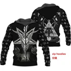 Мужская толстовка с капюшоном, в готическом стиле, с 3D-принтом пентаграммы, T99