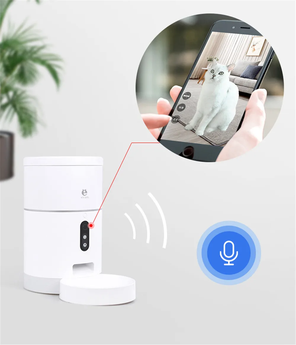 4L кошка Еда диспенсер для кошек автоматическая кормушка домашних животных с