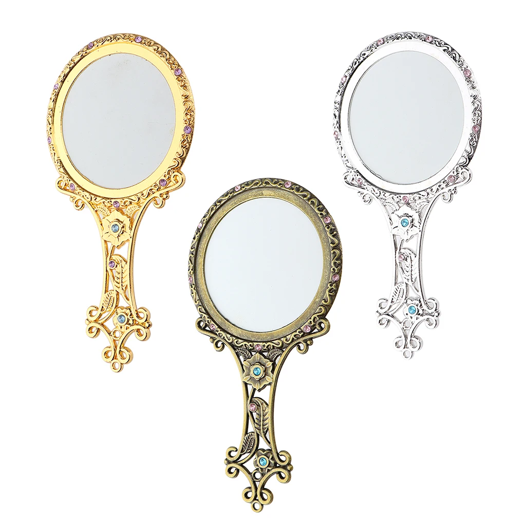 Портативное винтажное зеркало для путешествий компактное макияжа карманное