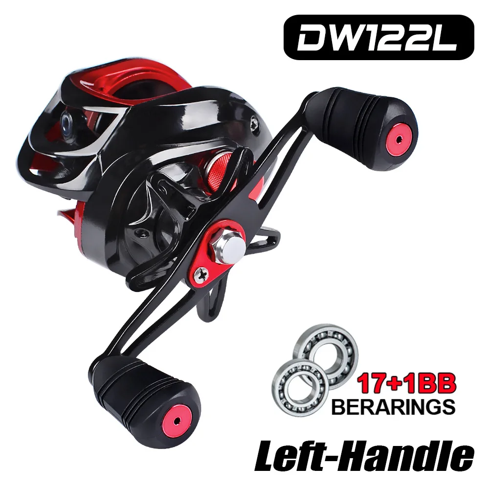 Q& L 18+ 1BB 7,1: 1 Carretilha de pesca molinete мультипликатор baitcasing Центробежная катушка двойной тормоз приманка литье катушки