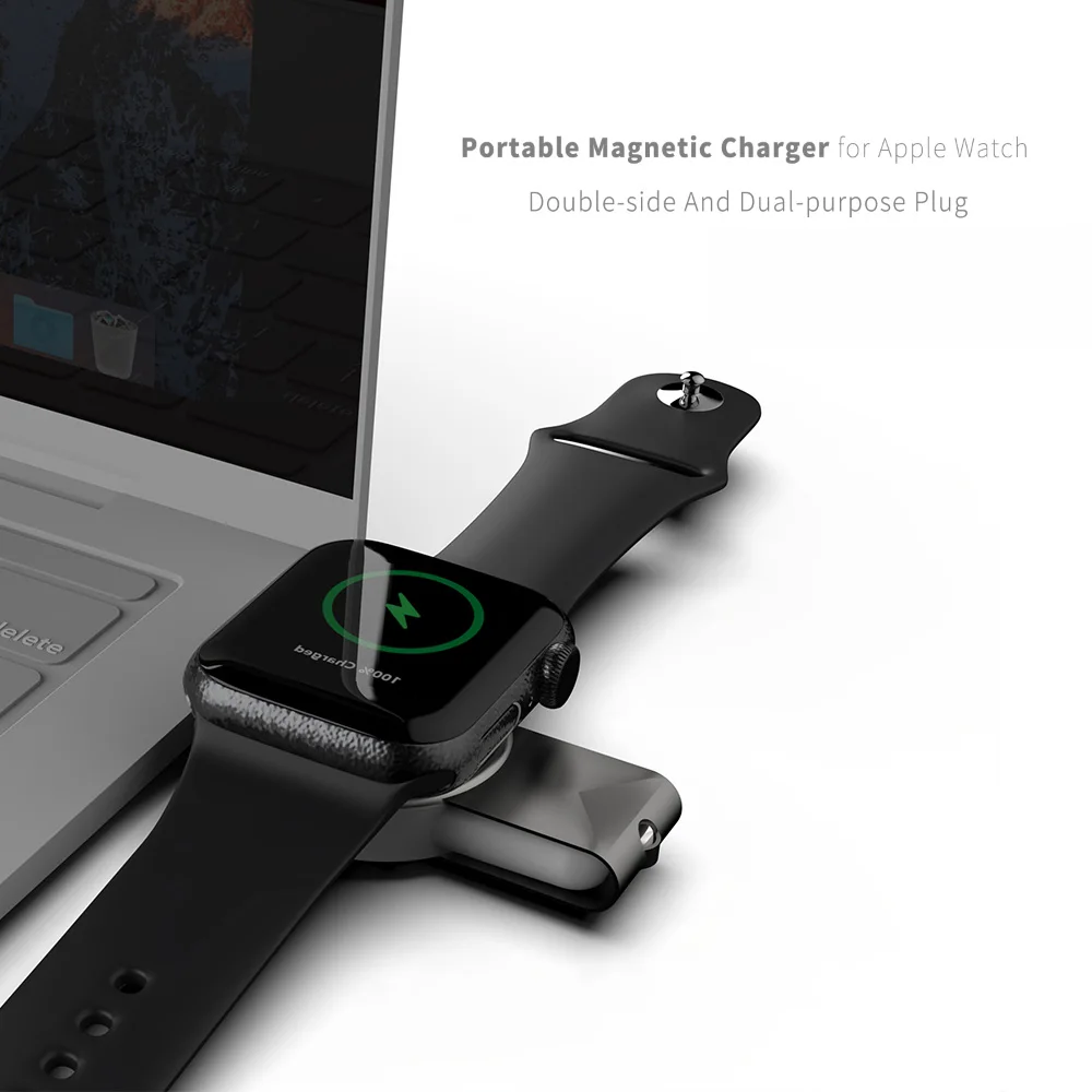 bonola usb magnetic watch charger for apple watch 7 6 se 5 4 3 2 fast portable magnet watch charging for iwatch series 7 6 free global shipping