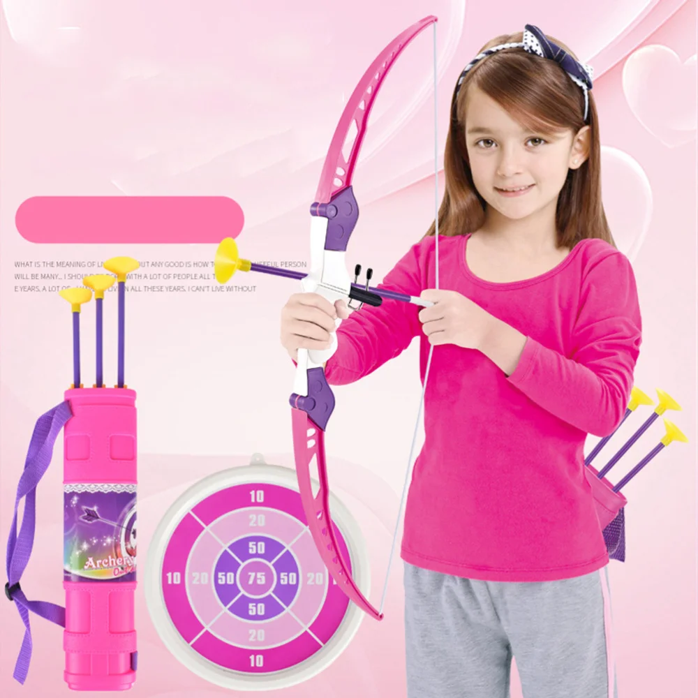 

7pcs Archery Bow and Arrow Toys Outdoor Fuuny Targets Shooting Game for Kids Children )