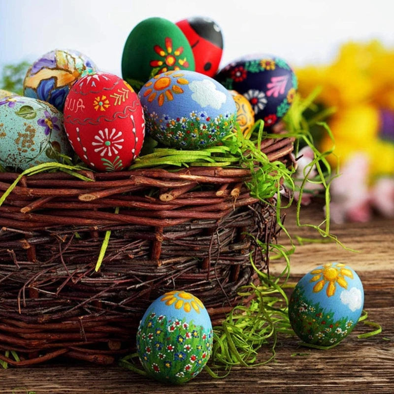 

Pack of 10 Unpainted Wooden Eggs for Gifts Crafts and Easter Basket Home Decor