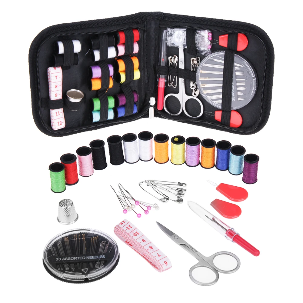 

Anpro 68Pcs/Set Portable Travel Sewing Box Quilting Thread Stitching Embroidery Craft Thimble Thread Sewing DIY Sewing Supplies