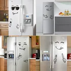 Мультяшные кухонные наклейки, холодильники, Виниловые фрески, милые Креативные наклейки, художественная Наклейка на стену, наклейка на дверь