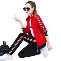 top selling product in 2021lady clothes set sporting suit female youth clothing casual sportswear springautumn 3 piece set 318
