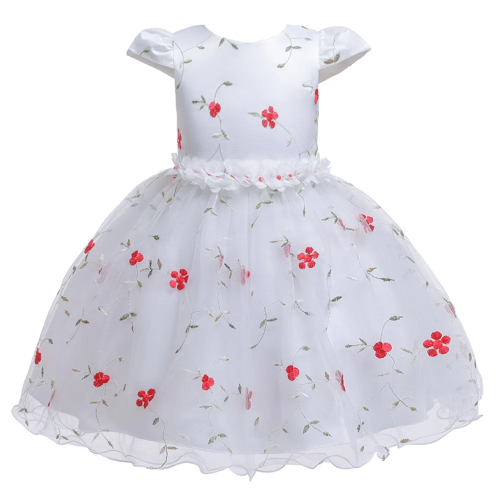Baby Girls Dress 2019 New Flower Wedding Birthday Evening Party Children's Wear Lace Embroidery Princess | Детская одежда и