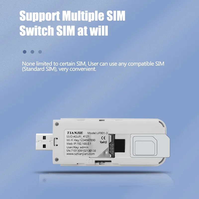 TIANJIE Brand New High Speed Facotry 3G 4G USB Modem WiFi Router Micro SD Sim Card Slot Car Hotspot LTE UMTS GSM | Компьютеры и офис