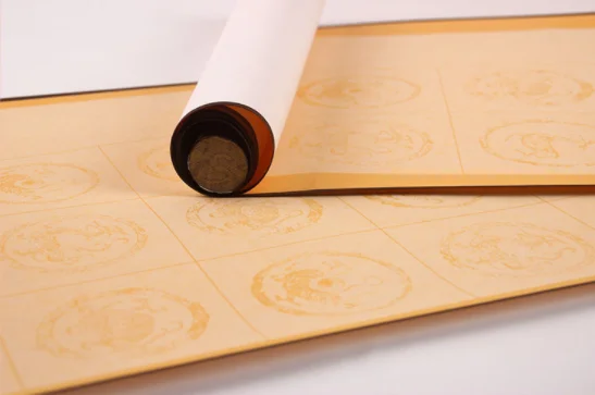 Античный как пустая плитка наполовину приготовленный свиток бумага Xuan для