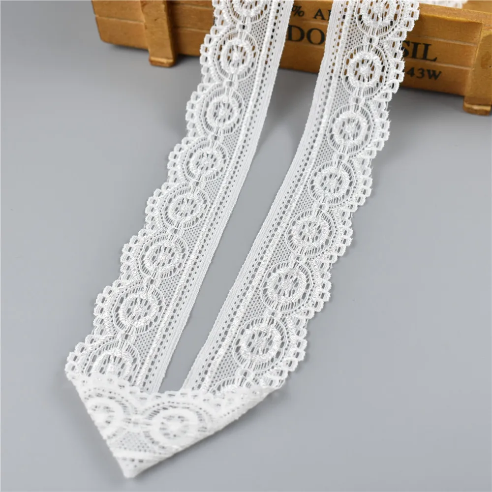 5 ярдов/партия Высококачественная эластичная кружевная лента для шитья