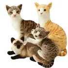 Реалистичная сиамская кошка, плюшевые игрушки, мягкие животные, имитация американской короткошерстной кошки, плюшевые куклы для детей, игрушки для домашних животных, Декор