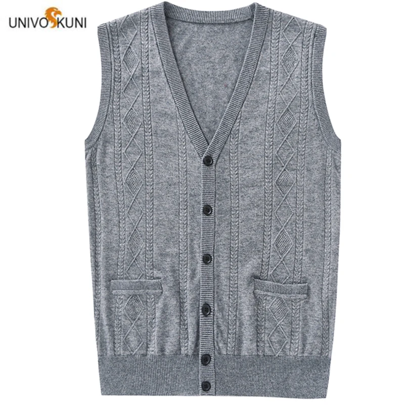 UNIVOS KUNI 2019 мужской свитер жилет новейшая Весенняя мода повседневный тонкий