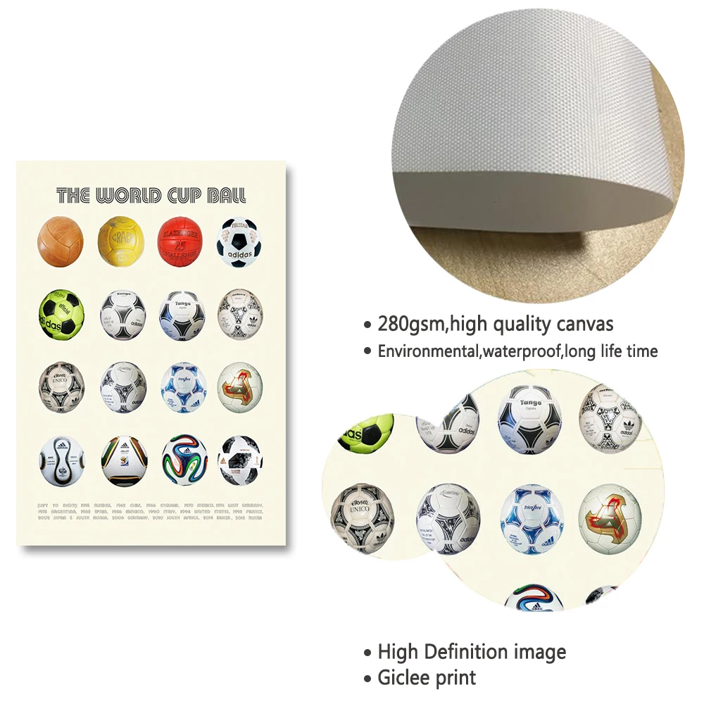 

World Cup Ball Soccer Football Theme Poster Prints Nordic Wall Art Decoration Canvas Painting For Living Room Modern Home Decor