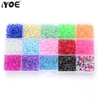 IYOE 2500 шт.лот 15 видов цветов 4 мм Мини бисер Набор для DIY браслет серьги Y2K Ожерелье Изготовление ювелирных изделий Аксессуары