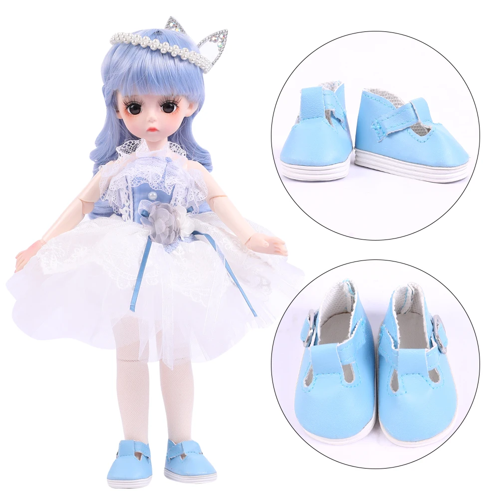 UCanaan/1/6 BJD кукла аксессуары 1 пара ПУ тапочек подходит на 30 см куклы игрушки для