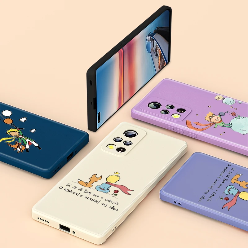 Чехол для телефона из жидкого силикона с изображением Маленького принца Honor 50 20i