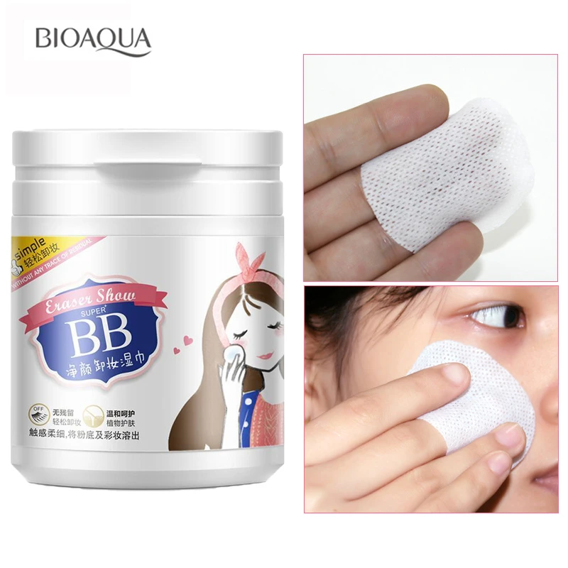 

BIOAQUA Make-up remover cotton for face Deep Cleanser cleansing wadded wipes wipes products Eye care Lip care 100 pieces