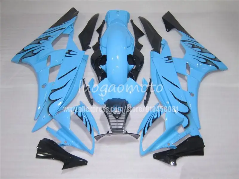 

Body kits Injection molding 100% fairing kits for black blue YAMAHA YZFR6 06 07 YZF R6 2006 2007 YZF600 R6 bodywork fairings