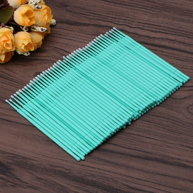 

Q1QD 100Pcs Disposable Individual Lash Removing Micro Brush Eyelash Extension Tools