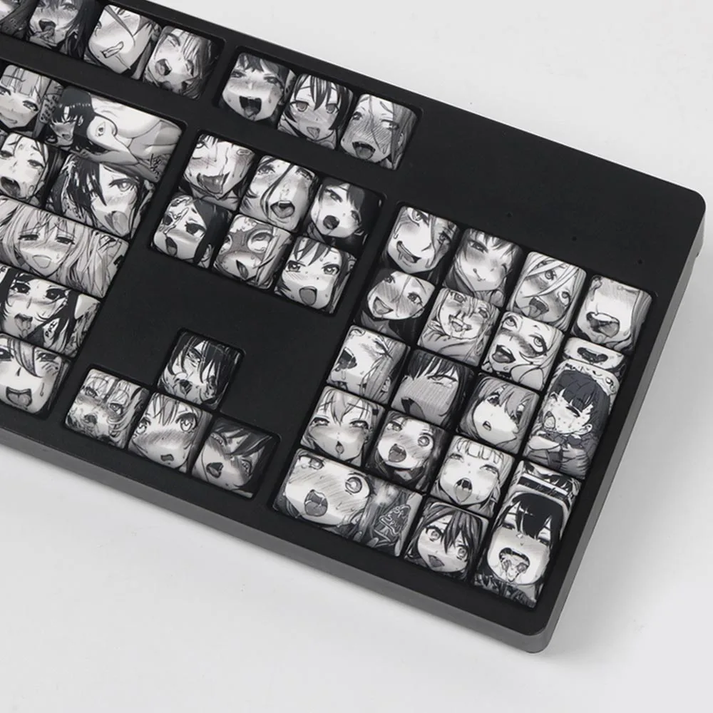 Японские Аниме персонажи дизайн черный белый JDA профиль колпачки для клавиш Cherry Mx