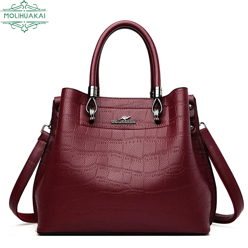 

2021 Women Shoulder Bag Leather Luxury Handbags Women's Bags Designer Shoulder Crossbody Bag Female Fashion Female for Ladies