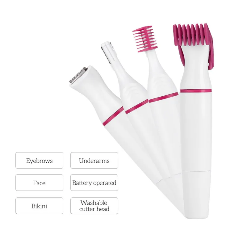 5 в 1 Электрический триммер для бровей Женская бритва без боли женский эпилятор