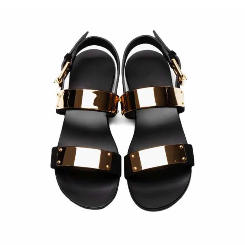 2020 Designer's Genuine Leather Men Sandalias Summer Men Shoes  Zapatos Mujer Rome Rock Fashion Mens Sandal Shoes, US6-10!