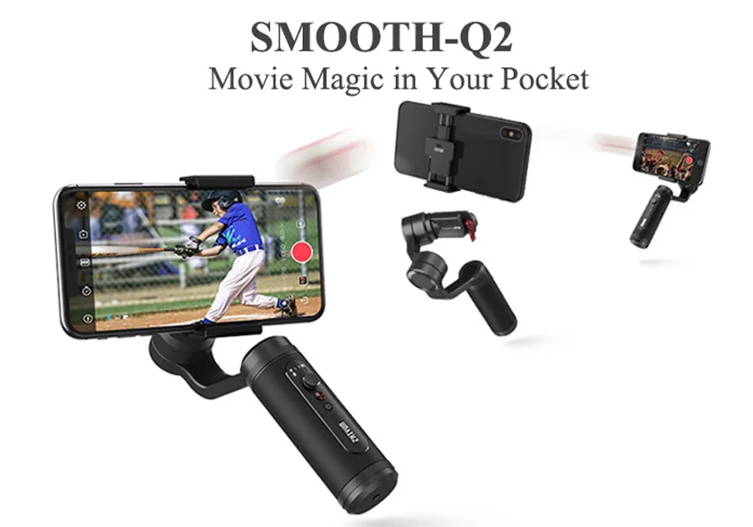 Zhiyun Smooth Q2 Smooth 4 ручной карданный стабилизатор для iPhone 7 6s Plus X 8 S8 S7 S6, Zhiyun Smooth 4, zhiyun smooth q2