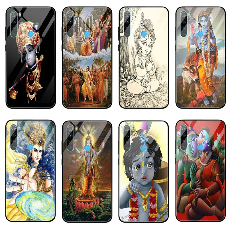 Телефонные чехлы God Shree Krishna Singer из закаленного стекла для Xiaomi Redmi Note 4 4X 5A 5S 6X 7 7A 8 8A 9