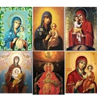 Набор для алмазной вышивки Juses Христос, картина с религиозными мотивами, полная выкладка, с изображением девы Марии, мозаика с лилией fg830