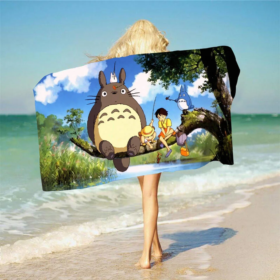 Японское аниме мультфильм тонари No Totoro бытовое банное полотенце цифровая печать