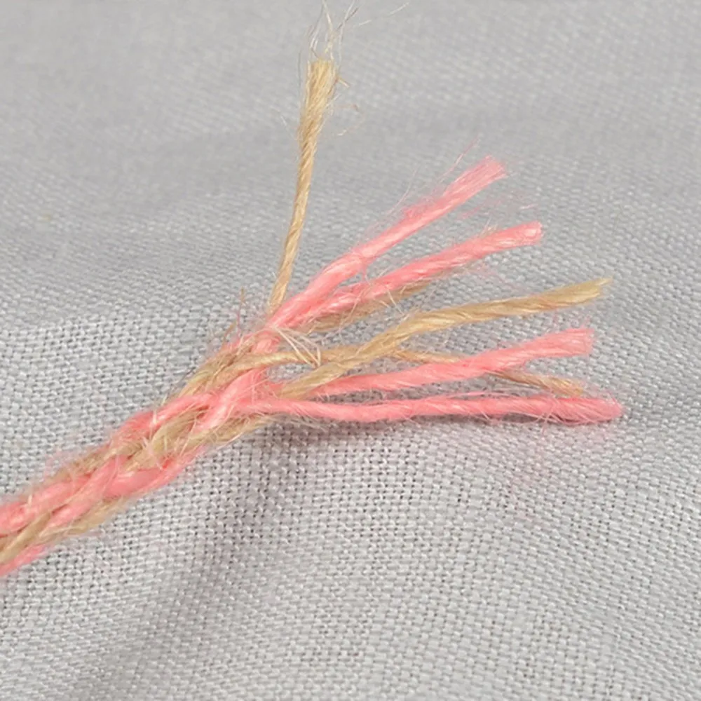 6 цветов 100 м натуральная полотняная лента джутовая веревка нить DIY ремесла