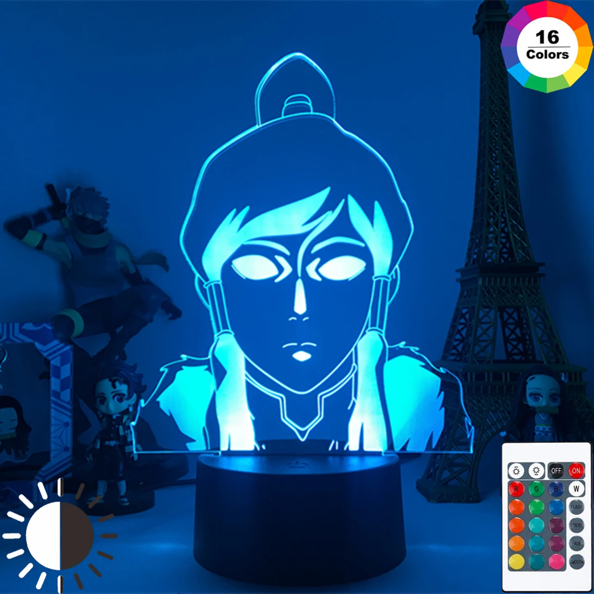

3D Lamp Korra Avatar The Last Airbender for Home Decor Birthday Gift Led Night Light Avatar Room Decor Light Korra doll model