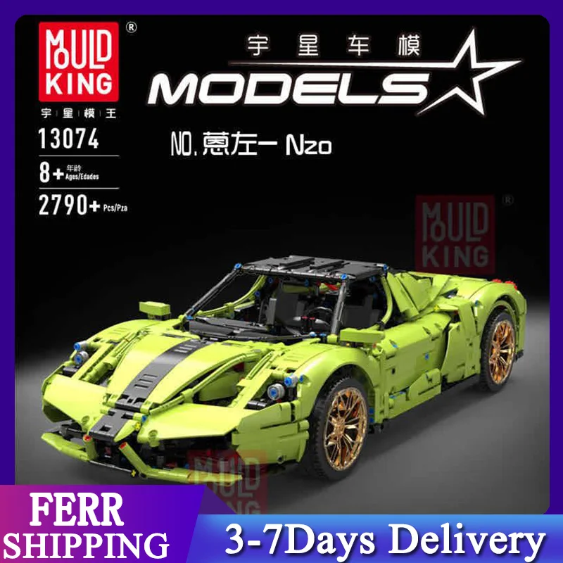 

Mould King 13074 MOC Technical NZO Racing Super Car 2790pcs The 1:8 Car Model Building Blocks Assemble kit Kid Toys Gifts