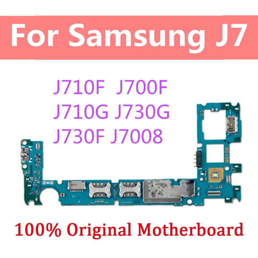 Материнская плата для Samsung Galaxy J7 J710F J710FQ J700F оригинальные разблокированные