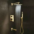 Vidric Твердый латунный заводской прямой настенный хромированный квадратный стиль для ванной термостатический смеситель кран Набор ручной душ