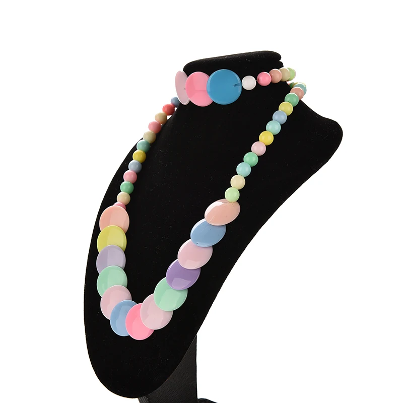 

1 комплект детской одежды ожерелий и браслетов для девочек милые ювелирные изделия эластичный набор, цвет случайный